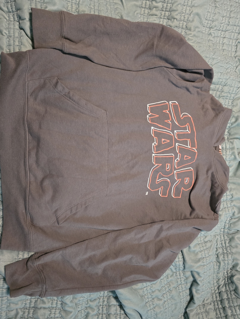 Star Wars Graphic Pullover Hoodie - Slate Gray with Orange Logo